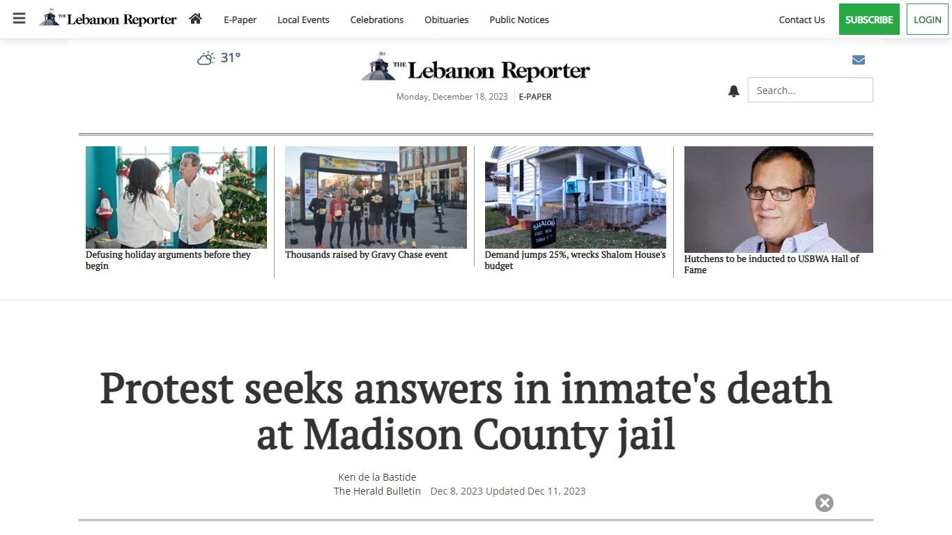 Protest seeks answers in inmate's death at county jail